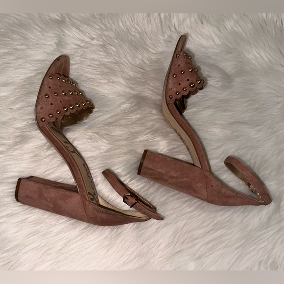 Sam Edelman Womens Yaria Dusty Rose Studded Block Heel Sandal Size 9.5 - Picture 5 of 8